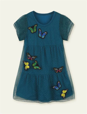 Butterfly Appliqué Tulle Mesh dress - Mini Taylor